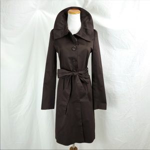 Elizabeth McKay Size 0 Belted Jacket Dress Brown